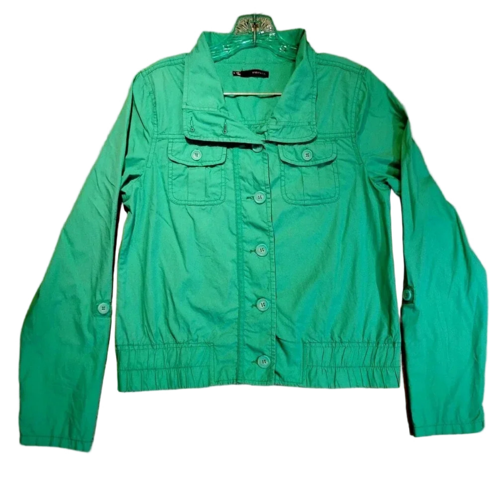 Maurices Women's Long  Sleeve Turquoise Button Up Jacket in Size Medium